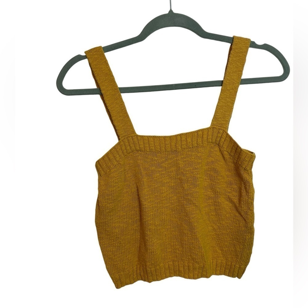 BP Golden Yellow Knit Cropped Sweater Tank